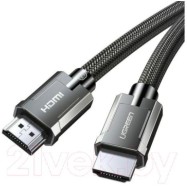 Кабель Ugreen HD135 8K HDMI M/M Round Cable with Braided, 1m, Gray, 70319