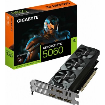 Видеокарта Gigabyte GV-N5060OC-8GL 1.0, 8Gb GDDR7, 128 Bit, HDMI, DP, LOW PROFILE, BOX в Metoo.kz - Metoo (1)