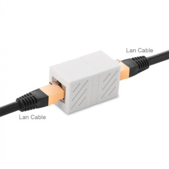 Разъем сетевой UGREEN NW114 RJ 45 Network Keystone Jack In-Line Coupler Female to Female 1pcs (White) 20311 - Metoo (1)