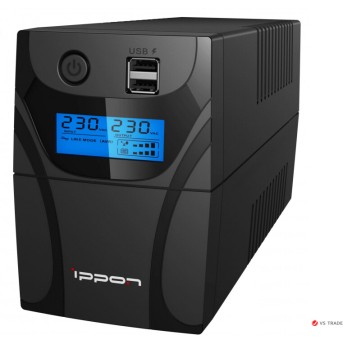 ИБП Ippon Back Power Pro II 500, 500VA, 300ВТ, AVR 162-290В, 4хС13, управление по USB, RJ-45, LCD, без кабелей - Metoo (12)