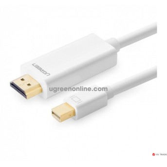 Кабель UGREEN MD101 Mini DP Male to HDMI Cable 2m (White) - Metoo (1)