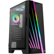 Компьютерный корпус Aerocool Mirage-G-BK-v2, ATX/Micro ATX, USB 2*3.0/1*2.0,HD-Audio+Mic, Кулер 3*12см ARGB, Без Б/П