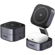 Беспроводная зарядка Ugreen W702 35316 2-in-1/15W Magnetic Wireless Charger for IPhone + AirPods..