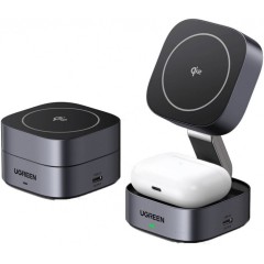 Беспроводная зарядка Ugreen W702 35316 2-in-1/15W Magnetic Wireless Charger for IPhone + AirPods..