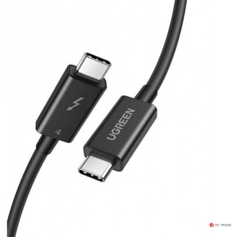 Кабель UGREEN US501 USB-C to USB-C Thunderbolt 4 Cable 0.8m (Black), 30389 - Metoo (1)