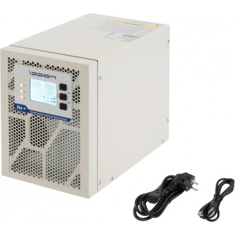 ИБП Ippon Na+ TAE 1000 1000W/Tower online/батарея 12V 4,8Ah*3/USB-B/RS-232/EPO/3 euro роз/ЖК-дисплей/поддержка SNMP/Бел в Metoo.kz - Metoo (1)