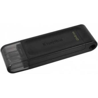 USB-Flash Kingston 64GB DT70/<wbr>64GB Black - Metoo (1)
