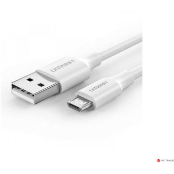 Кабель Ugreen US289 Micro USB Male To USB 2.0 A Male Cable 1.5M (White), 60142 - Metoo (1)