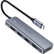 Разветвитель портов UGREEN CM219 4-Port USB3.0 Hub with Micro USB Power Supply