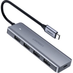 Разветвитель портов UGREEN CM219 4-Port USB3.0 Hub with Micro USB Power Supply