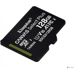 Карта памяти Kingston 128GB microSDXC Canvas Select Plus 100R A1 C10 Single Pack w/<wbr>o Adapter, SDCS2/<wbr>128GBSP
