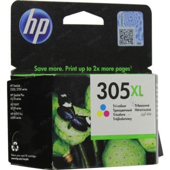 Картридж струйный 305XL для HP DJ 2320/<wbr>2710/<wbr>2720, 200стр.(О) цветной 3YM63AE - Metoo (1)