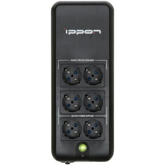 ИБП Ippon Back Verso 600, 600VA, 300Вт, AVR 170-270В, 4xEURO питание от батареи, 2xEURO режим сет. фильтра - Metoo (1)