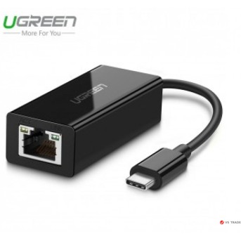 Конвертер сигнала UGREEN US236 USB Type-C to 10/<wbr>100/<wbr>1000Mbps Ethernet Adapter - Metoo (1)