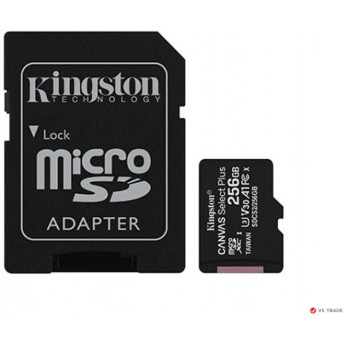 Карта памяти Kingston 256GB microSDXC Canvas Select Plus 100R A1 C10 Card + Adapter, SDCS2/<wbr>256GB - Metoo (2)