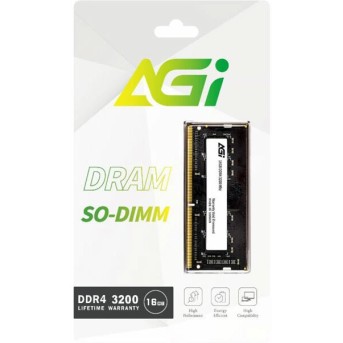 Модуль памяти для ноутбука AGI SO DIMM DDR4, 16Gb, 3200MHz, CL22, 1.2v, AGI320016SD138-ST ОЕМ (BULK) в Metoo.kz - Metoo (1)