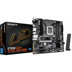 Сист.плата Gigabyte B760M DS3H WF6E GEN5, B760, 1700, 4xDDR5, PCI-E x16, 2xPCI-E x1, M2, SATA, HDMI, 2xDP, WIFI6E, BOX
