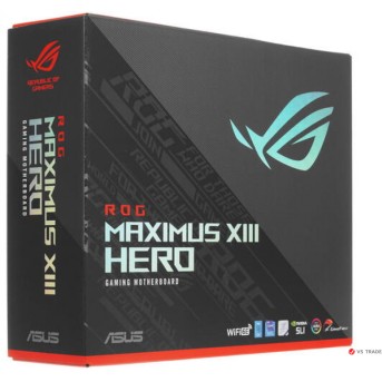 Сист. плата ASUS ROG MAXIMUS XIII HERO, Z590, 1200, 4xDIMM DDR4,3xPCI-E x16, PCI-Ex1, 4xM.2,6xSATA,2x2.5Gb Ethernet,BOX - Metoo (1)