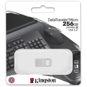 USB- Flash Kingston DTMC3G2/<wbr>256GB, USB 3.2 Gen 1, 200MB/<wbr>s Metal - Metoo (1)