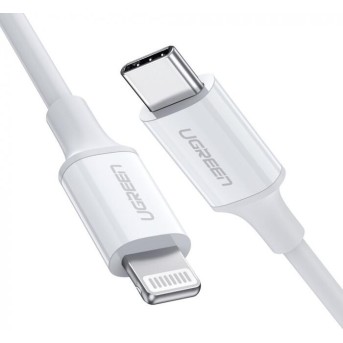 Кабель Ugreen US171 Lightning To Type-C 2.0 Male Cable White 2M, 60749 - Metoo (1)