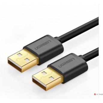 Кабель UGREEN US102 USB 2.0 A Male to A Male Cable 3m (Black) 30136 - Metoo (1)