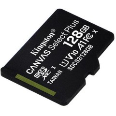 Карта памяти Kingston 128GB microSDXC Canvas Select Plus 100R A1 C10 Single Pack w/<wbr>o Adapter, SDCS2/<wbr>128GBSP