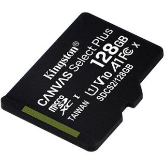 Карта памяти Kingston 128GB microSDXC Canvas Select Plus 100R A1 C10 Single Pack w/<wbr>o Adapter, SDCS2/<wbr>128GBSP - Metoo (1)