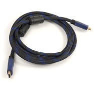 Видeo кабель PowerPlant HDMI - HDMI, 2м, позолоченные коннекторы, 1.4V, Nylon, Double ferrites