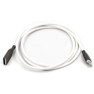 Кабель PowerPlant USB - Lightning, 1м, силикон, белый