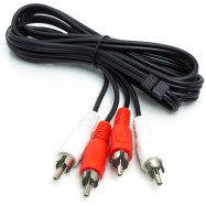 Аудио кабель PowerPlant 2*RCA (M) - 2*RCA (M), 1 м