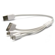 Kабель PowerPlant универсальный USB 2.0 AM - Mini, Micro, Lightning, I-Pod, 0.3м
