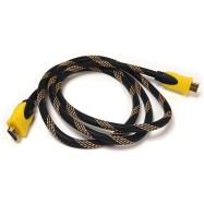 Видeo кабель PowerPlant HDMI - HDMI, 1.5m, Gold Plated, 1.3V, Nylon, Double ferrites, Blister
