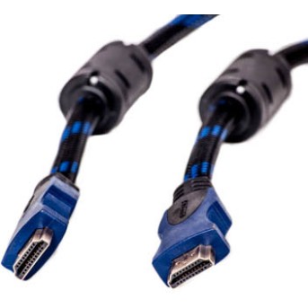 Видeo кабель PowerPlant HDMI - HDMI, 25m, позолоченные коннекторы, 1.4V, Nylon, Double ferrites - Metoo (1)