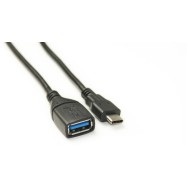 Kабель PowerPlant USB 3.0 Type C – USB, 1.5m