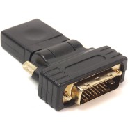 Переходник PowerPlant HDMI AF - DVI (24+1) AM, 360 градусов