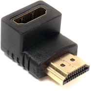 Переходник PowerPlant HDMI AF - HDMI AM, нижний угол