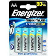 Элемент питания Energizer MAXIMUM LR6 AA Alkaline 4 штуки в блистере