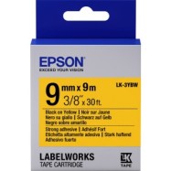 Лента Epson C53S653005 LC3YBW9 повышенной адгезии 9мм Желтая Черная 9м