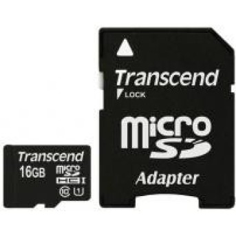 Карта памяти microSD 16Gb Transcend TS16GUSDU1 - Metoo (1)