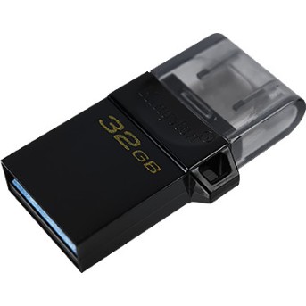 USB Флеш 128GB 3.0 Kingston OTG DTDUO3G2/<wbr>128GB черный - Metoo (1)