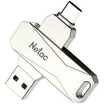 USB Флеш 64GB 3.0 Netac U782C/<wbr>64GB Type-C металл - Metoo (1)