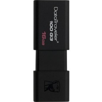 USB флешка 16Gb 3.0 Kingston DT100G3/<wbr>16GB Черная - Metoo (1)