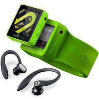 Energy Sistem MP4 Player 2508 Sport 8GB Lime Green (Sport earphones, armband and radio FM) - Metoo (1)