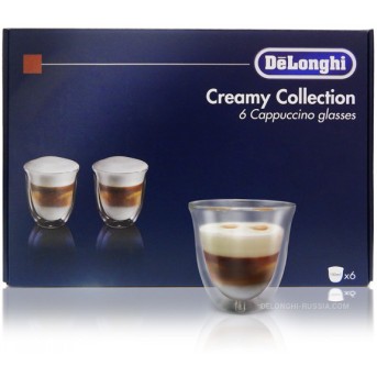 Чашки для капучино DeLonghi Cappucino cups DLSC301 (6шт) - Metoo (1)