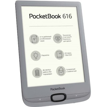 Электронная книга PocketBook PB616-S-CIS серебро - Metoo (1)