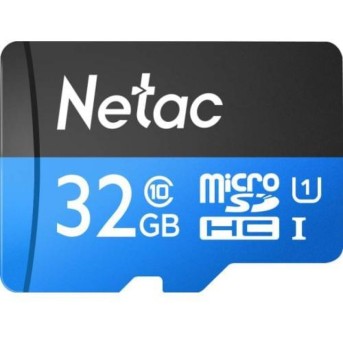 Карта памяти MicroSD 32GB Class 10 U1 Netac P500STN с адаптером SD - Metoo (1)