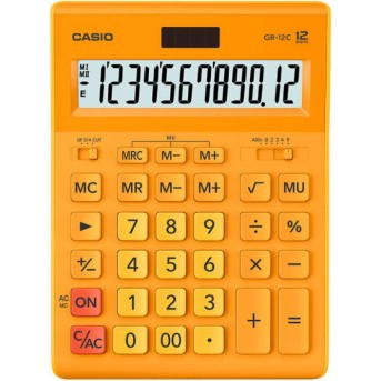 Калькулятор настольный CASIO GR-12C-RG-W-EP желтый - Metoo (1)