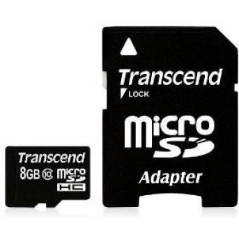 Карта памяти microSD 8Gb Transcend TS8GUSDHC10 - Metoo (1)