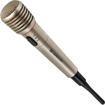 Микрофон вокальный Defender MIC-140 Беспроводной Серый металл - Metoo (1)