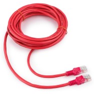 Патч-корд UTP Cablexpert PP12-5M/RO кат.5e, 5м, литой, многожильный (розовый)